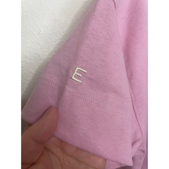Everlane Medium The Organic Cotton Polo Mini Shirt Dress Purple Short Sleeve New - Picture 15 of 15